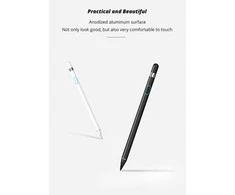 Riff Active Superfine NIB Stylus Pen įkraunamas su didelio jautrumo 1,4 mm Superfine Android / iOS Sidabrinis