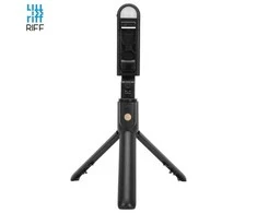 Riff K10-S Universali belaidė asmenukių lazda (išplėsti 70 cm) su trikoju / veidrodžiu / LED lempute / užrakto mygtuku juoda
