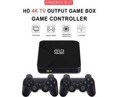 Riff RF-B01 64GB TV Box HD 4K Game Hdmi su 2x Wi-Fi valdikliais ir kelių platformų 8-64bit 4000 žaidimais