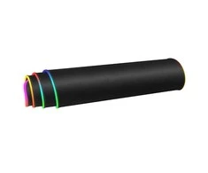 Riff RGB-01 guminis audinys žaidimų pelės kilimėlis su USB RGB spalvotu LED rėmeliu (80x30cm) juodas
