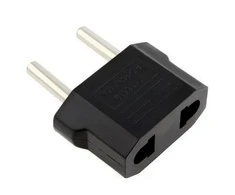 Riff Travel Power Socket adapteris JAV / CN 2 kontaktų - Euro 2pin Juodas
