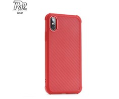Roar Anti-Shock Armor Carbon Silicone galinio dangtelio dėklas, skirtas Apple iPhone 11 Pro Raudona