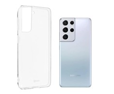 iLike Roar Jelly Clear Anti-Bacteria Slim galinio dangtelio dėklas, skirtas Samsung Galaxy S21 (G991B) Skaidrus