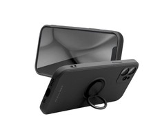 iLike Roar Finger Ring Mat silikoninis nugaros dėklas su automobilio laikiklio magnetu Samsung Galaxy A23 5G (A236U) juodas