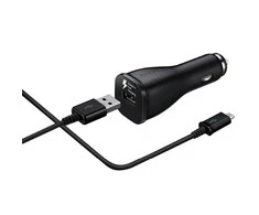 Samsung automibilinis įkroviklis microUSB 2A. (Juodas)