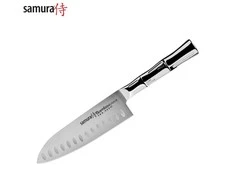 Samura BAMBOO Santoku tuščiaviduris šlifavimas 6,3"/160 mm iš AUS 8 japoniško plieno 59 HRC