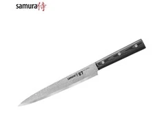 Samura DAMASCUS 67 universalus virtuvės pjaustymo peilis 7,7"/195 mm iš AUS 10 Damasko plieno 61 HRC (67 sluoksniai)