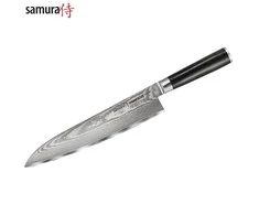 Samura DAMASCUS universalus virtuvės šefo peilis 240 mm iš AUS 10 Damasko plieno 61 HRC (67 sluoksniai)