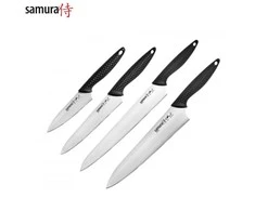 Samura golfo rinkinys 4vnt. virtuviniai peiliai Pjovimas 98mm / Naudingumas 158mm / Pjaustymas 251mm / Virėjos 221mm iš AUS 8 Japoniškas plienas 58 HRC