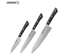 Samura HARAKIRI rinkinys 3vnt. universalūs Virtuviniai peiliai iš AUS 8 japoniško plieno 59 HRC