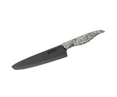 Sia Samura Latvija Keraminis Peilis šefo 18,7cm „INCA" juodas