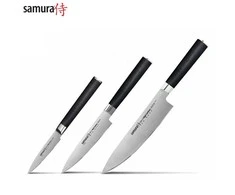 Samura MO-V rinkinys 3vnt. peiliai Pjovimas 90mm / Naudingumas 125mm / Virėjos 200mm iš AUS 8 Japoniškas plienas 59 HRC