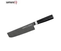 Samura MO-V Stonewash smulkinimo kirvis Nakiri peilis 167mm iš AUS 8 japoniško plieno 59 HRC