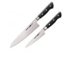 Samura PRO-S 2 peilių rinkinys: Europos virėjo peilis 200 mm / Naudingas peilis 115 mm iš AUS 8 japoniško plieno 58 HRC