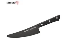 Samura Shadow Small Chef's Kitchen peilis 166 mm AUS-8 nelipni tamsi danga 58 HRC