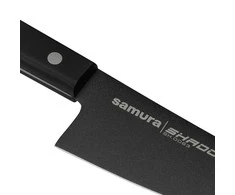 Samura Shadow Small Chef's Kitchen peilis 166 mm AUS-8 nelipni tamsi danga 58 HRC