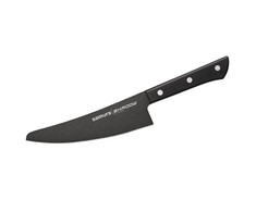 Samura Shadow Small Chef's Kitchen peilis 166 mm AUS-8 nelipni tamsi danga 58 HRC