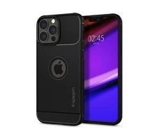 Dėklas Spigen Rugged Armor Apple iPhone 13 matinės juodos spalvos