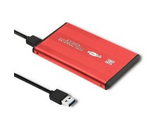 QOLTEC išorinio kietojo disko dėklas HDD/SSD 2.5" SATA3 USB 3.0 Raudona