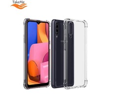 Pferd TakeMe Anti-Shock Extra Protection 0,5 mm Galinio dangtelio dėklas, skirtas Samsung Galaxy A20s (A207F) Skaidrus