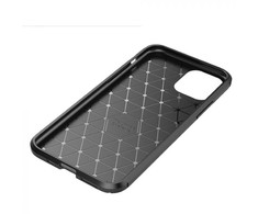 Pferd TakeMe CARBON efekto TPU itin plonas galinio dangtelio dėklas skirtas Apple iPhone 11 (6.1") Juodas