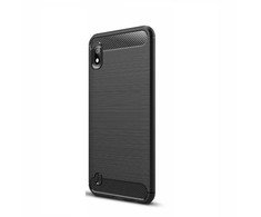 Pferd TakeMe CARBON efekto TPU itin plonas galinio dangtelio dėklas, skirtas Samsung Galaxy A11 (A115) / M11 (M115F) juodas