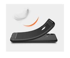 Pferd TakeMe CARBON efekto TPU itin plonas galinio dangtelio dėklas, skirtas Samsung Galaxy A20s (A207F) juodas