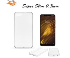 Greengo Pferd TakeMe Ultra Slim 0,3 mm galinis dėklas Xiaomi Pocophone F1 skaidrus
