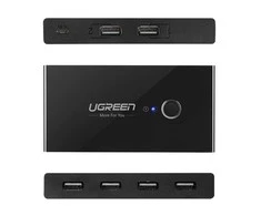 USB jungiklis KVM USB 2x4 UGREEN USB 2.0