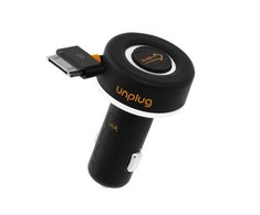Atjunkite CCU1000IPH kompaktišką iPod iPhone 4 4S 30 kontaktų greitą 1A automobilinį įkroviklį su atsukimo kabeliu (ES lizdinė plokštelė)