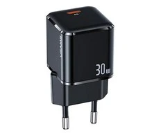 USAMS Tinklo įkroviklis 1xUSB-C T45 mini 30W (only head) PD3.0 Fast Charging juodos spalvos CC148TC01 (US-CC148)