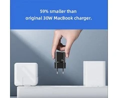 USAMS Tinklo įkroviklis 1xUSB-C T45 mini 30W (only head) PD3.0 Fast Charging juodos spalvos CC148TC01 (US-CC148)