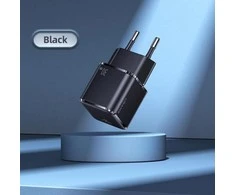 USAMS Laidinis įkroviklis 1xUSB-C T45 mini 30W (only head) PD3.0 Fast Charging juodos spalvos CC148TC01 (US-CC14)