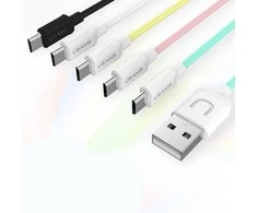 USAMS kabelis U-Turn microUSB 1mjuodos spalvos 2A MICUSBXD01 (US-SJ098)