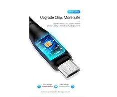 USAMS kabelis U18 microUSB 2A Fast Charge1m juodos spalvos SJ268USB01 (US-SJ268)