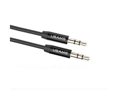 USAMS Adapteris audio jack 3,5m - 3,5m 1m juodos spalvos YP101 (YP-01)