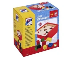 Dėlionė Woody 90001 Eco Wooden Mokomosios spalvos formos rūšiavimo dėžės konstruktorius (20vnt) vaikams nuo 2 metų (16x16cm)