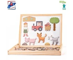 WOODYLAND dvipusė magnetinė lenta su gyvūnais 91214 12148