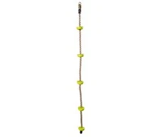 Woody 91859 Laipiojimo virvė su plastikiniais tvirtinimais kojoms (200 cm) vaikams nuo 3 metų (maks. 80 kg)