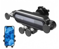 Wow O4 Octopus 4-Punktu Gravitācijas Auto Savelkošs Auto Gaisa restes Telefona Stiprinājums (6.5'' max) Melns