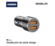 JELLICO automobilinis įkroviklis F9 36W 2xUSB QC3.0 Juodas
