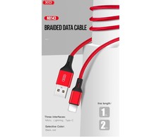 XO laidas NB143 USB – USB-C 2,0 m 2,4A juodas