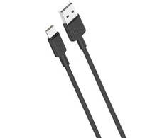 XO kabelis NB156 USB - USB-C 1,0 m 2,4A juodos spalvos