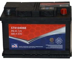 Akumuliatorius AD 74Ah 680A