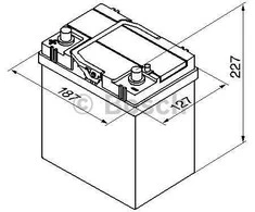 Akumuliatorius Bosch 40Ah 330A (S4019) + -