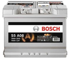 Akumuliatorius Bosch 70Ah 760A (S5A08) AGM