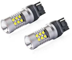 Amio LED lemputės 3030 24SMD W21W 12-24V CANBUS baltos
