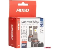 Amio LED lemputės Hybrid series HB3 HIR1 H10 9005 6000K Canbus 60W