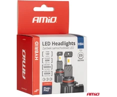 Amio LED lemputės Hybrid series HB4 9006 6000K Canbus 60W