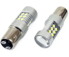 Amio LED lemputės P21/5w su lęšiu | 12-24v BAY15d CANBUS